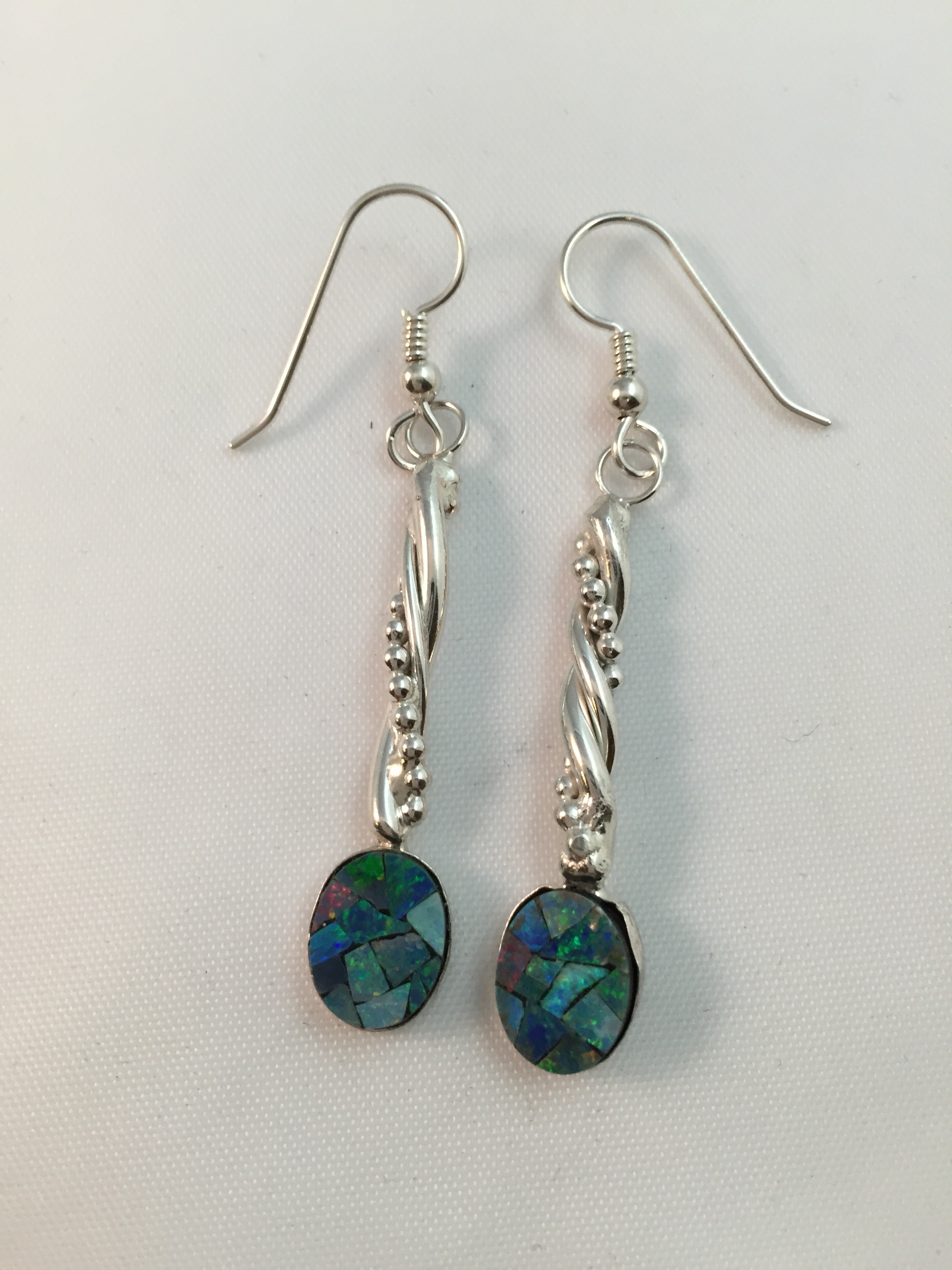 Three Bridges Earrings with Opal Triplet